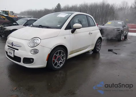 2013 Fiat 500 Sport z USA, uszkodzony, nr VIN 3C3CFFBR4DT668083